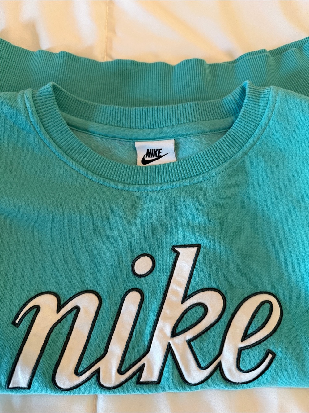 Nike Men’s Teal Crewneck with White Script